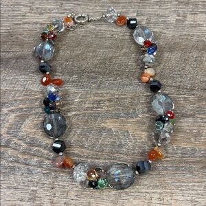 ✨ Multi-Media Chunky Glass, Crystal & Semi-Precious Stone Necklace ✨